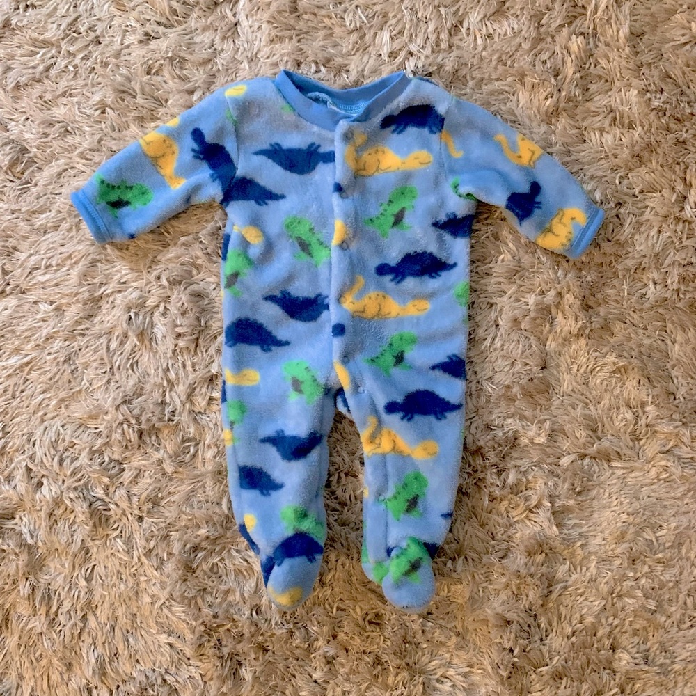 SUPER Soft & Thick Dinosaur Baby Boy Footie